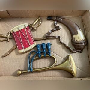 Vintage Sexton Musical Wall Hanging Set of 3 - Drum, Bugle, Horn
